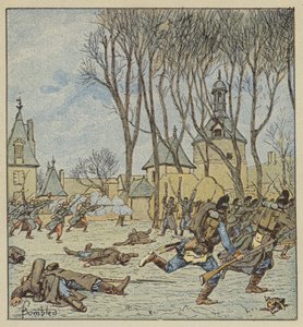 Toma del castillo de Villepion por los franceses de after Louis Charles Bombled