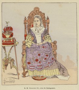 SM Ranavalo III, reina de Madagascar de after Louis Charles Bombled