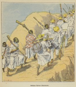 Soldados Hovas desertores de after Louis Charles Bombled