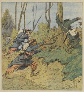 Zéfiros persiguiendo a los prusianos de after Louis Charles Bombled