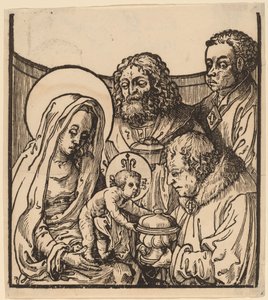 La adoración de los magos de after Lucas van Leyden