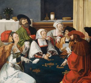 Los jugadores de cartas de after Lucas van Leyden