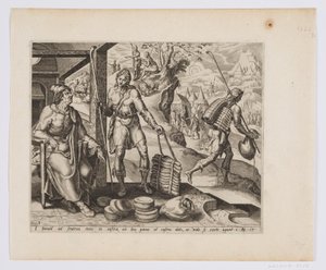 Jesse enviando a David con regalos a sus hermanos de after Maarten van Heemskerck
