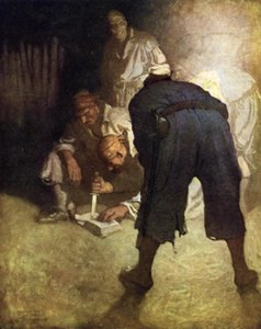 Ilustración para La Isla del Tesoro de after Newell Convers Wyeth