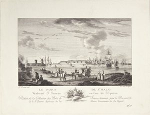 Sankt Malo havn (El puerto de St. Malo) de after Nicolas Marie Ozanne
