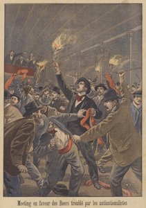 Antinacionalistas interrumpiendo una reunión en apoyo a los bóers en París de after Oswaldo Tofani