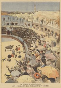 Corrida de toros en el anfiteatro romano de Nimes de after Oswaldo Tofani