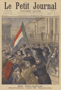 Manifestación en Irlanda contra Joseph Chamberlain de after Oswaldo Tofani