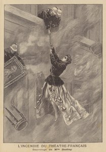 Incendio en el Théâtre-Français, París de after Oswaldo Tofani