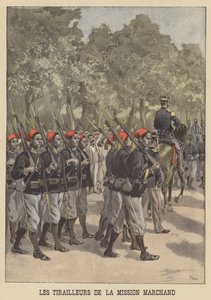 Tiradores coloniales franceses de la Misión Marchand de after Oswaldo Tofani