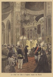 Servicio de Año Nuevo en la Iglesia Rusa de París de after Oswaldo Tofani