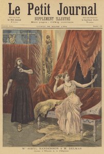 Sibyl Sanderson y Jean-Francois Delmas en Thais, en la Ópera de París de after Oswaldo Tofani