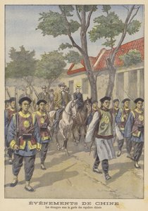 La Rebelión de los Bóxers: extranjeros bajo la guardia de tropas regulares chinas