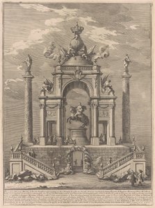 La Prima Macchina para la Chinea de 1751: Arco triunfal para Roger I de Sicilia de after Paolo Posi Giuseppe Vasi