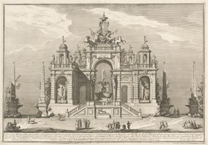 La Segunda Máquina para la Chinea de 1754: Una Alegoría de Obras Hidráulicas de after Paolo Posi Giuseppe Vasi