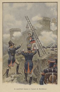 El mariscal Lannes en el asalto a Ratisbona, 1809 de after Paris