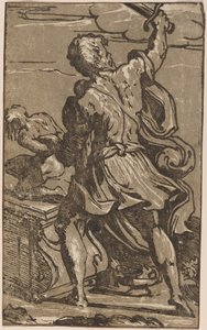 El sacrificio de Abraham de after Parmigianino