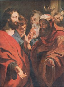 Jesús instruyendo a Nicodemo, Bibbys Annual, 1916-17 de after Peter Paul Rubens