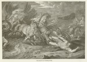 La muerte de Hipólito de after Peter Paul Rubens