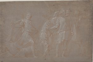 Mucio Escévola cruzando el Tíber de after Polidoro da Caravaggio