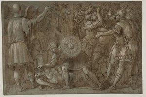 Escena de la historia romana de after Polidoro da Caravaggio
