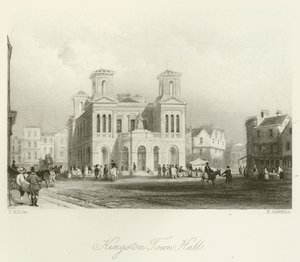 Ayuntamiento de Kingston de after Thomas Allom