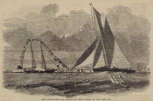 Regata del Royal Harwich Yacht Club, el Amazon ganando la Copa de Sesenta Guineas de after Thomas Harrington Wilson