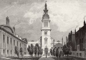 Christ Church y parte de Christs Hospital de Thomas Hosmer after Shepherd