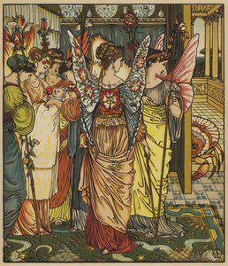 Aparición del cangrejo hada de after Walter Crane