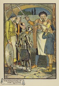 El nombramiento de Don Quijote de after Walter Crane