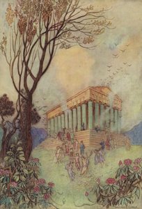 Geoffrey Chaucer, El Parlamento de las Aves de after Warwick Goble