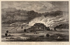 La Captura del Bastión de Sekukuni, Vista General del Ataque, 10 AM, 28 de noviembre de 1879