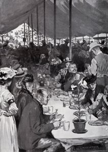 La cena del rey en Fulham de after William Henry Margetson
