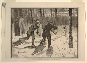 Caza de Ciervos en los Adirondacks en Invierno, de Every Saturday, 21 de enero de 1871, p. 57