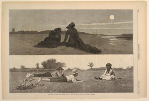 Coqueteando en la Orilla del Mar y en el Prado de after Winslow Homer