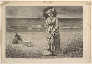 En la playa, dos son compañía, tres son multitud de after Winslow Homer