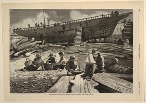 Construcción de barcos, Puerto de Gloucester, de Harper