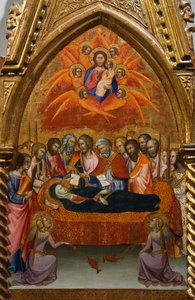 Retablo con escenas de la Virgen: dormición de also Manfredi de Battilori Bartolo di Fredi
