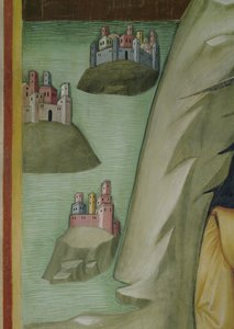 Detalle de la Masacre de los Siervos y Pastores de Job de also Manfredi de Battilori Bartolo di Fredi