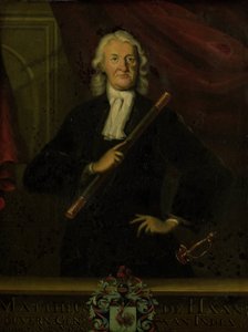 Retrato de Mattheus de Haan, Gobernador General de las Indias Orientales Holandesas de anonymous (copy after)