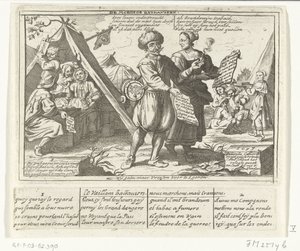 Los valientes bátavos, 1673 The Brave Bathaviers / Le Vaillans battaviers (título sobre el objeto) Seis caricaturas francesas de los holandeses de 1673 (título de la serie) de anonymous (possibly)