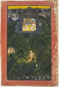 Abhisarika Nayika (Heroína corriendo al encuentro de su amante) de anonymous 