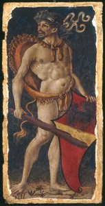 Holandés: Hombre salvaje con escudo de la familia Bellanti Hombre salvaje con escudo, a la izquierda de anonymous 