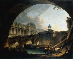 Francés: Caprice architectural : un palais inspiré du Louvre et le Pont-Neuf s