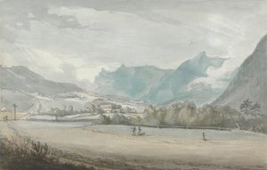 Paisaje montañoso con figuras de attributed to Benjamin West
