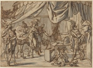 Mucio Escévola de attributed to Bernardo Castello