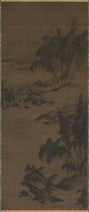 Bamboo in Wind de attributed to Genga