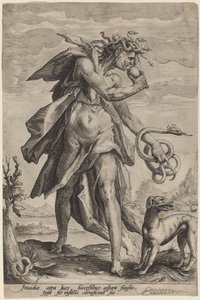 Envidia de attributed to Jacob Matham, after Hendrik Goltzius
