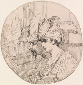 Dos cabezas en un redondel de attributed to John Hamilton Mortimer