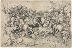 La batalla de Santiago el Mayor en Clavijo de attributed to Martin Schongauer